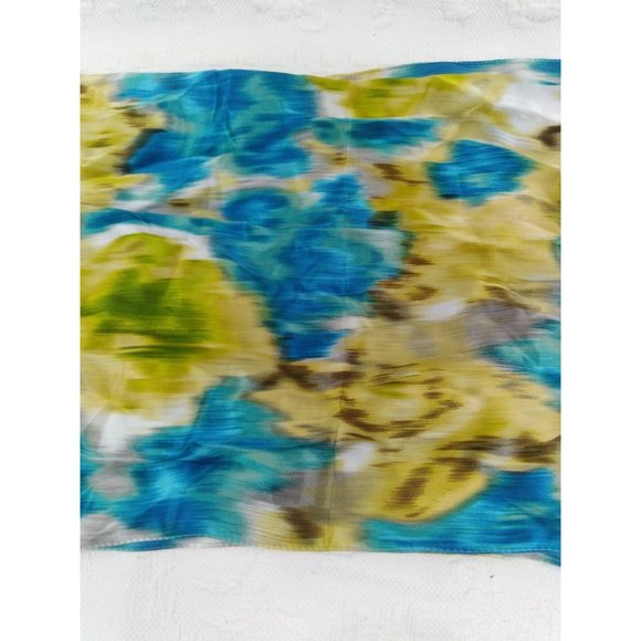 Anne Klein beautiful abstract distorted impressionist style Silk scarf 13"X60" - Picture 14 of 14